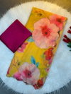 Tew Organza With Flower Print Saree Wholesalers In Delhi